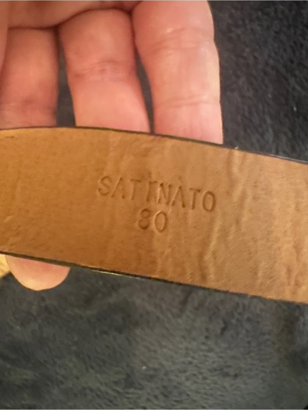 Vintage leather turquoise belt